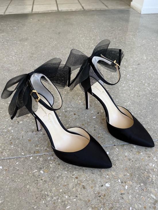 Jessica Simpson Shoes - Jessica Simpson Phindies Bow Ankle-Strap Pumps Size 8.5